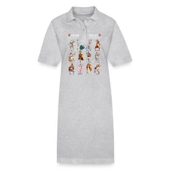 Dieux de la mythologie grecque - Robe polo bio PAIGER Stanley/Stella Femme - gris chiné - Devant