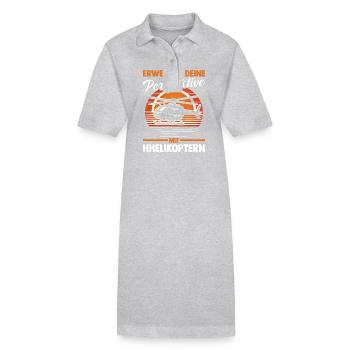 Pilote Hélicoptère Hélicoptère - Robe polo bio PAIGER Stanley/Stella Femme - gris chiné - Devant