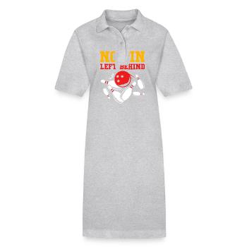Bowling Bowler Bowling Skittles Boule de bowling - Robe polo bio PAIGER Stanley/Stella Femme - gris chiné - Devant