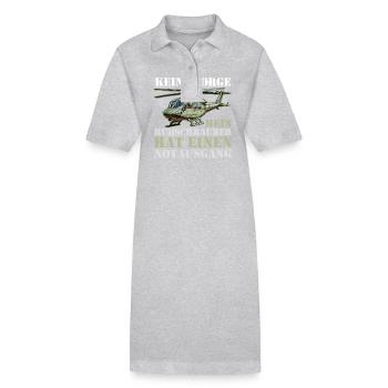 Pilot Helikopter Hubschrauber - Stanley/Stella Frauen Bio-Polokleid PAIGER - Grau meliert - Vorne