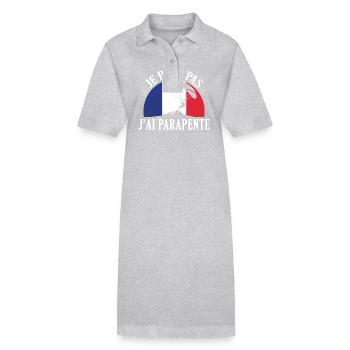 Je Peux Pas J'ai parapente Parachute parachutist - Robe polo bio PAIGER Stanley/Stella Femme - gris chiné - Devant