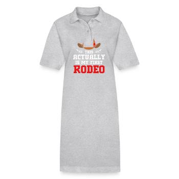 Rodéo - Robe polo bio PAIGER Stanley/Stella Femme - gris chiné - Devant