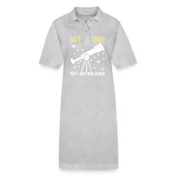 Atronome Astronomie - Stanley/Stella Frauen Bio-Polokleid PAIGER - Grau meliert - Vorne