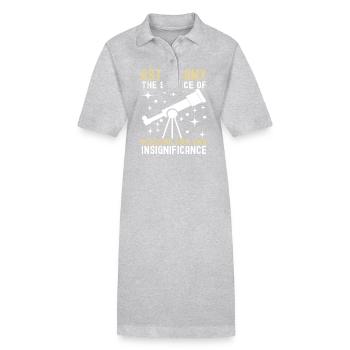 Atronome Astronomie - Stanley/Stella Frauen Bio-Polokleid PAIGER - Grau meliert - Vorne