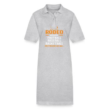 Rodéo - Robe polo bio PAIGER Stanley/Stella Femme - gris chiné - Devant