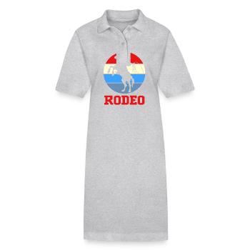 Rodéo - Robe polo bio PAIGER Stanley/Stella Femme - gris chiné - Devant