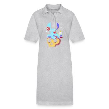 Voodoo - Stanley/Stella Frauen Bio-Polokleid PAIGER - Grau meliert - Vorne