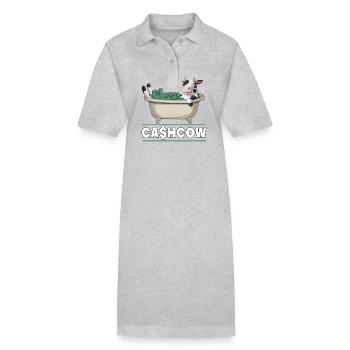 Cash Cow für einen Investor Anleger Sparer - Stanley/Stella Frauen Bio-Polokleid PAIGER - Grau meliert - Vorne