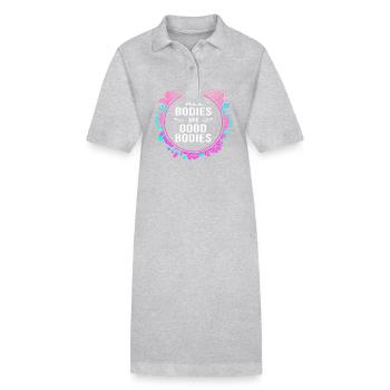 Body Positivity Féminisme féministe Féministe - Robe polo bio PAIGER Stanley/Stella Femme - gris chiné - Devant