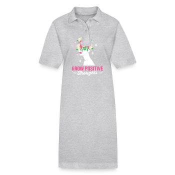 Body Positivity Feminist Feminism Feminist - Stanley/Stella PAIGER Organic Women’s Polo Dress - heather grey - Front