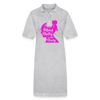 Positivité corporelle - Robe polo bio PAIGER Stanley/Stella Femme - gris chiné - Devant