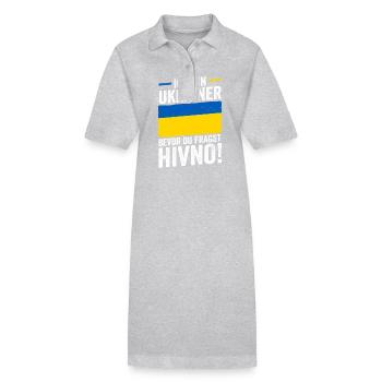 Ukrainer Ukraine - Stanley/Stella Frauen Bio-Polokleid PAIGER - Grau meliert - Vorne