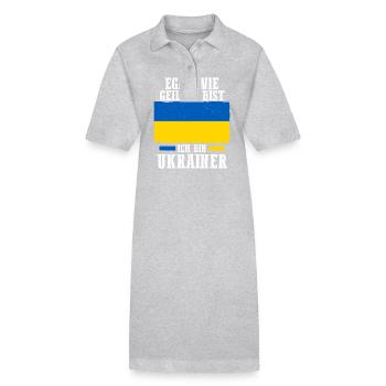 Ukrainer Ukraine - Stanley/Stella Frauen Bio-Polokleid PAIGER - Grau meliert - Vorne