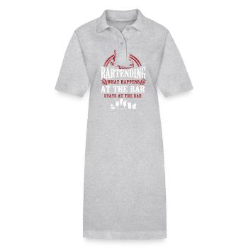Barman Mixologue Barman - Robe polo bio PAIGER Stanley/Stella Femme - gris chiné - Devant