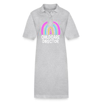 Garderie Éducateur Éducateur - Robe polo bio PAIGER Stanley/Stella Femme - gris chiné - Devant