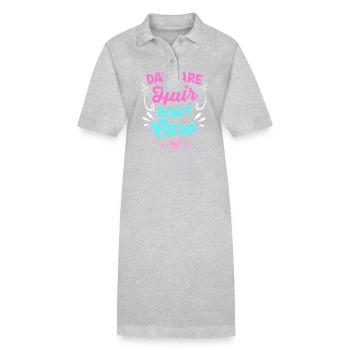 Éducation maternelle Éducateur Éducateur - Robe polo bio PAIGER Stanley/Stella Femme - gris chiné - Devant