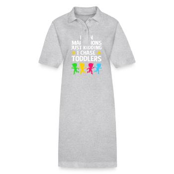 Éducation maternelle Éducateur Éducateur - Robe polo bio PAIGER Stanley/Stella Femme - gris chiné - Devant