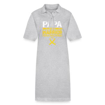 Cancer Child Cancer Survivor - Stanley/Stella PAIGER Organic Women’s Polo Dress - heather grey - Front