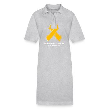 Enfant Cancer - Robe polo bio PAIGER Stanley/Stella Femme - gris chiné - Devant