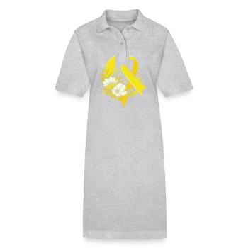 Enfant Cancer Survivant du Cancer - Robe polo bio PAIGER Stanley/Stella Femme - gris chiné - Devant