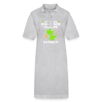 Krebs Kind Krebs-Überlebender - Stanley/Stella Frauen Bio-Polokleid PAIGER - Grau meliert - Vorne