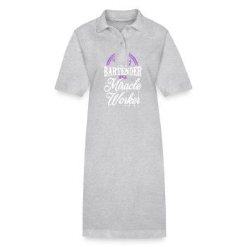 Barman Mixologue Barman - Robe polo bio PAIGER Stanley/Stella Femme - gris chiné - Devant