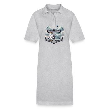 Maritime Seagull Seagulls Marins Marins Marins - Robe polo bio PAIGER Stanley/Stella Femme - gris chiné - Devant