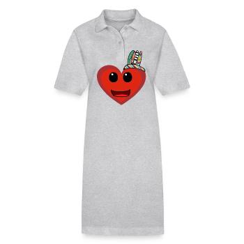 Wild West Heart Hearts Chamans Chamans - Robe polo bio PAIGER Stanley/Stella Femme - gris chiné - Devant