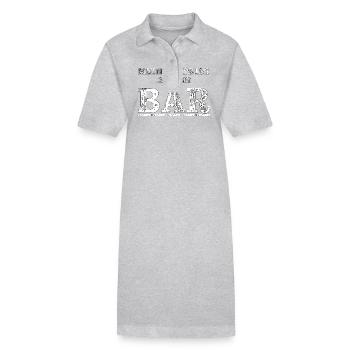 MA PLACE EST AU BAR - Robe polo bio PAIGER Stanley/Stella Femme - gris chiné - Devant