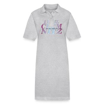 JE ME SENS CHEMNITZ - Robe polo bio PAIGER Stanley/Stella Femme - gris chiné - Devant