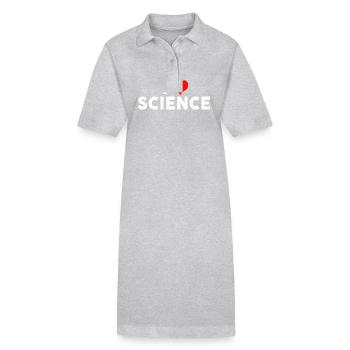 T-shirt J’aime la science - Robe polo bio PAIGER Stanley/Stella Femme - gris chiné - Devant