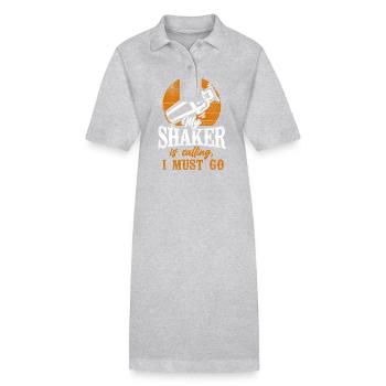 Bartender Mixologist My Shaker Is - Stanley/Stella Frauen Bio-Polokleid PAIGER - Grau meliert - Vorne