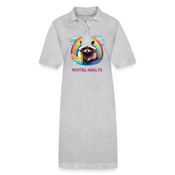 WASCHBÄR Mental Health - Stanley/Stella Frauen Bio-Polokleid PAIGER - Grau meliert - Vorne