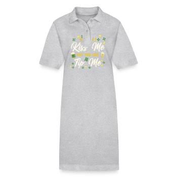 Bartender Mixologist St Patricks - Stanley/Stella Frauen Bio-Polokleid PAIGER - Grau meliert - Vorne