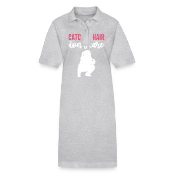 Softball Joueurs de softball - Robe polo bio PAIGER Stanley/Stella Femme - gris chiné - Devant
