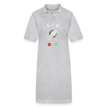 Bartender Mixologist Phone Display - Stanley/Stella Frauen Bio-Polokleid PAIGER - Grau meliert - Vorne