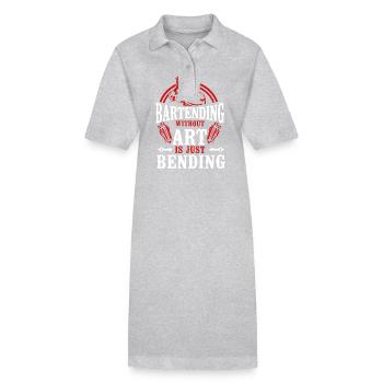 Barman Mixologue Barman - Robe polo bio PAIGER Stanley/Stella Femme - gris chiné - Devant