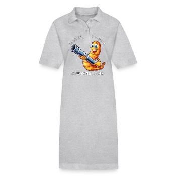 SHOT THE EARLY BIRD SELF-DEFENSE - Stanley/Stella PAIGER Organic Women’s Polo Dress - heather grey - Front
