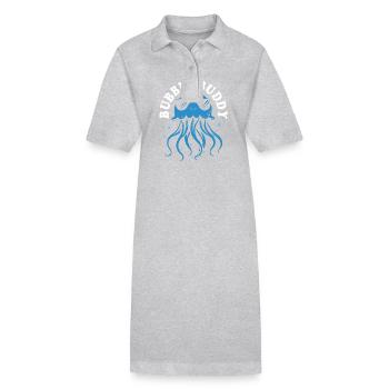 Bubble Buddy - Qualle mit Tentakeln, Meeresbewohne - Stanley/Stella Frauen Bio-Polokleid PAIGER - Grau meliert - Vorne