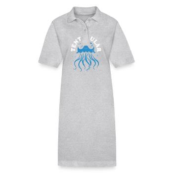 Tentacular - Qualle mit Tentakeln, Meeresbewohner - Stanley/Stella Frauen Bio-Polokleid PAIGER - Grau meliert - Vorne