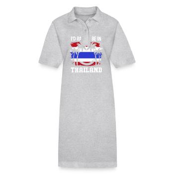 Thaïlande Langue thaïlandaise - Robe polo bio PAIGER Stanley/Stella Femme - gris chiné - Devant