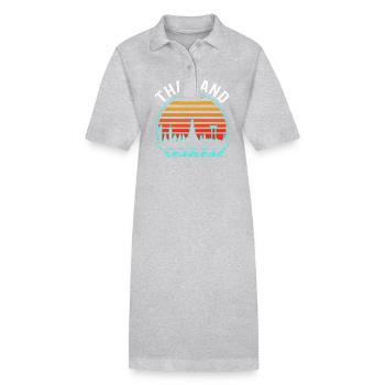 Thaïlande Langue thaïlandaise - Robe polo bio PAIGER Stanley/Stella Femme - gris chiné - Devant