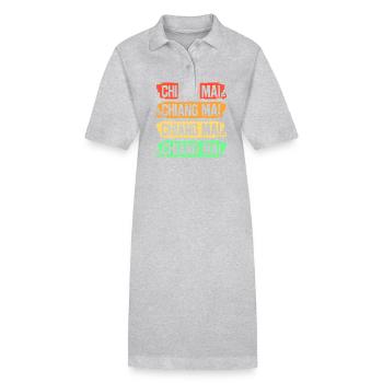 Thaïlande Langue thaïlandaise - Robe polo bio PAIGER Stanley/Stella Femme - gris chiné - Devant