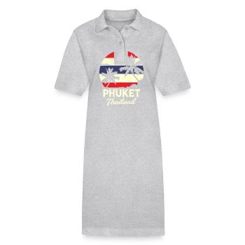 Thaïlande Langue thaïlandaise - Robe polo bio PAIGER Stanley/Stella Femme - gris chiné - Devant