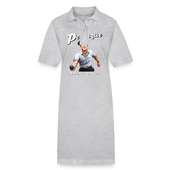 PÉTANQUE VISER ET CONQUÉRIR - Robe polo bio PAIGER Stanley/Stella Femme - gris chiné - Devant
