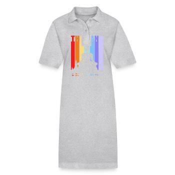 Thaï - Robe polo bio PAIGER Stanley/Stella Femme - gris chiné - Devant