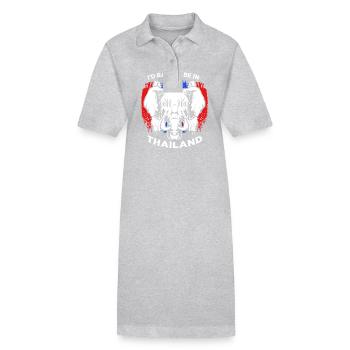 Thaïlande Langue thaïlandaise - Robe polo bio PAIGER Stanley/Stella Femme - gris chiné - Devant