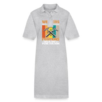 Schweißer Schweissen Mechaniker - Stanley/Stella Frauen Bio-Polokleid PAIGER - Grau meliert - Vorne