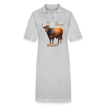 LA FORCE DU TAUREAU VIENT DE LA FORCE - Robe polo bio PAIGER Stanley/Stella Femme - gris chiné - Devant
