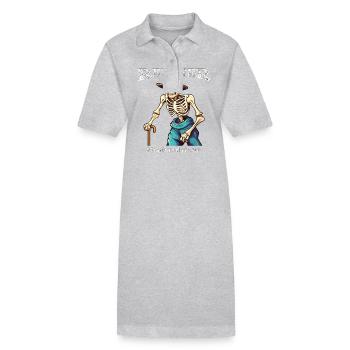 Tournée d’adieu des retraités - Robe polo bio PAIGER Stanley/Stella Femme - gris chiné - Devant